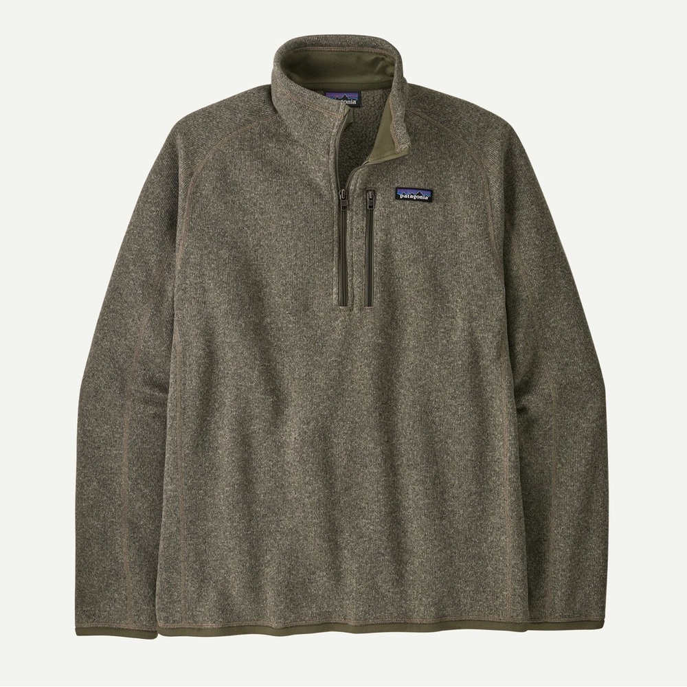 Men's Green Better Sweater 1/4-Zip Fleece, Size Large - Picture 2 of 5